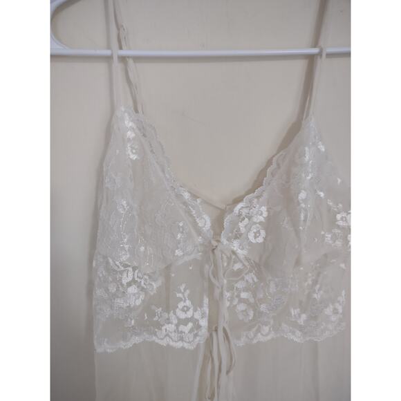 Victoria's Secret Open Lace Teddy Slip Size Small Romantic Mesh Bridal Sheer - Picture 3 of 5